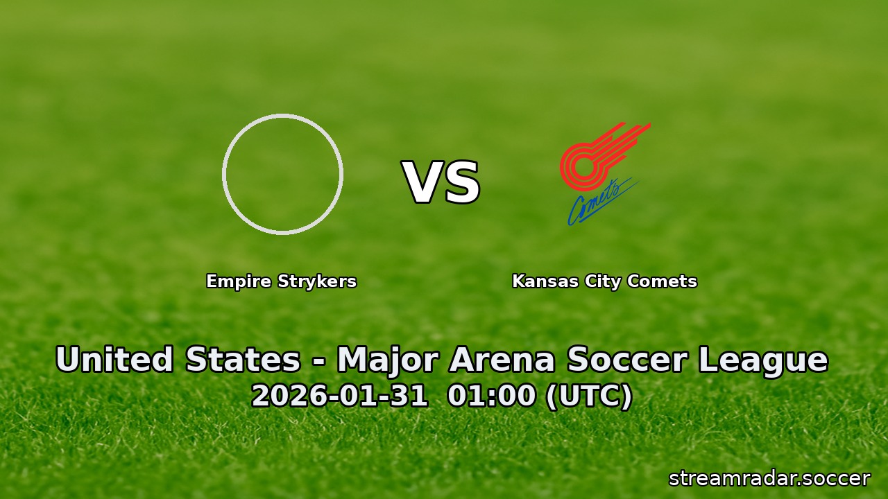 Empire Strykers vs Kansas City Comets