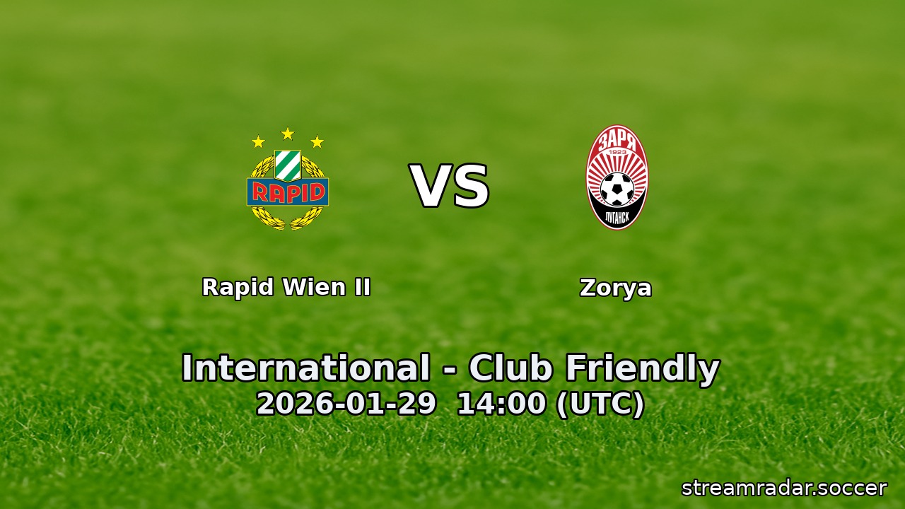 Rapid Wien II vs Zorya