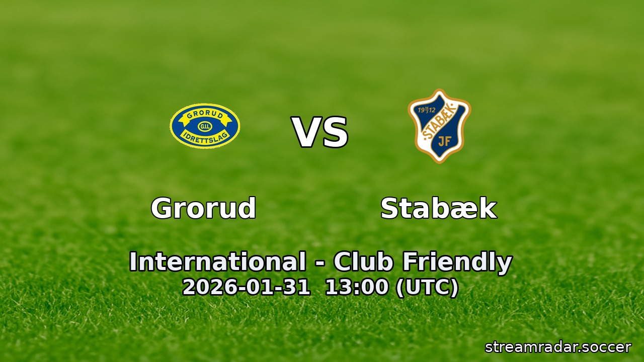 Grorud vs Stabæk