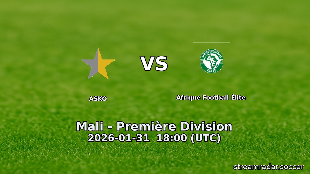 ASKO vs Afrique Football Élite