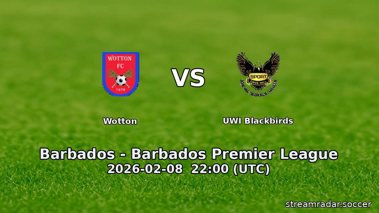 Wotton vs UWI Blackbirds