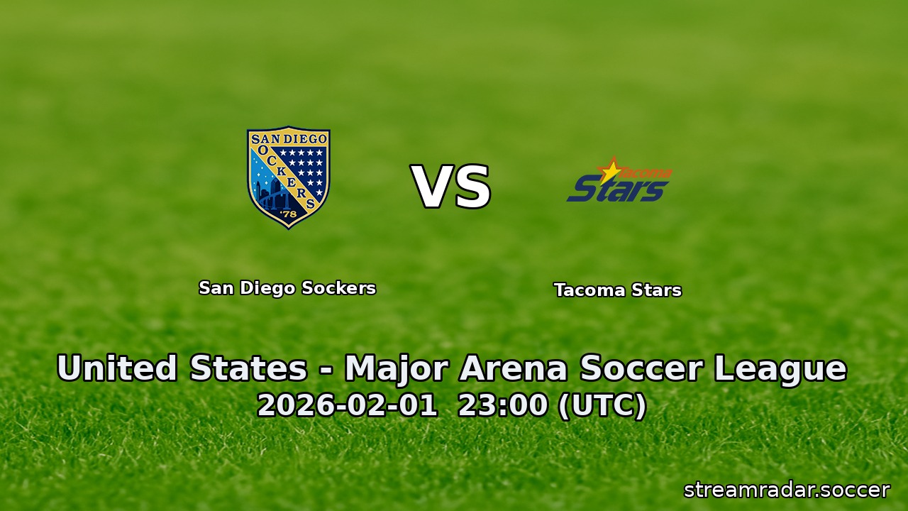 San Diego Sockers vs Tacoma Stars