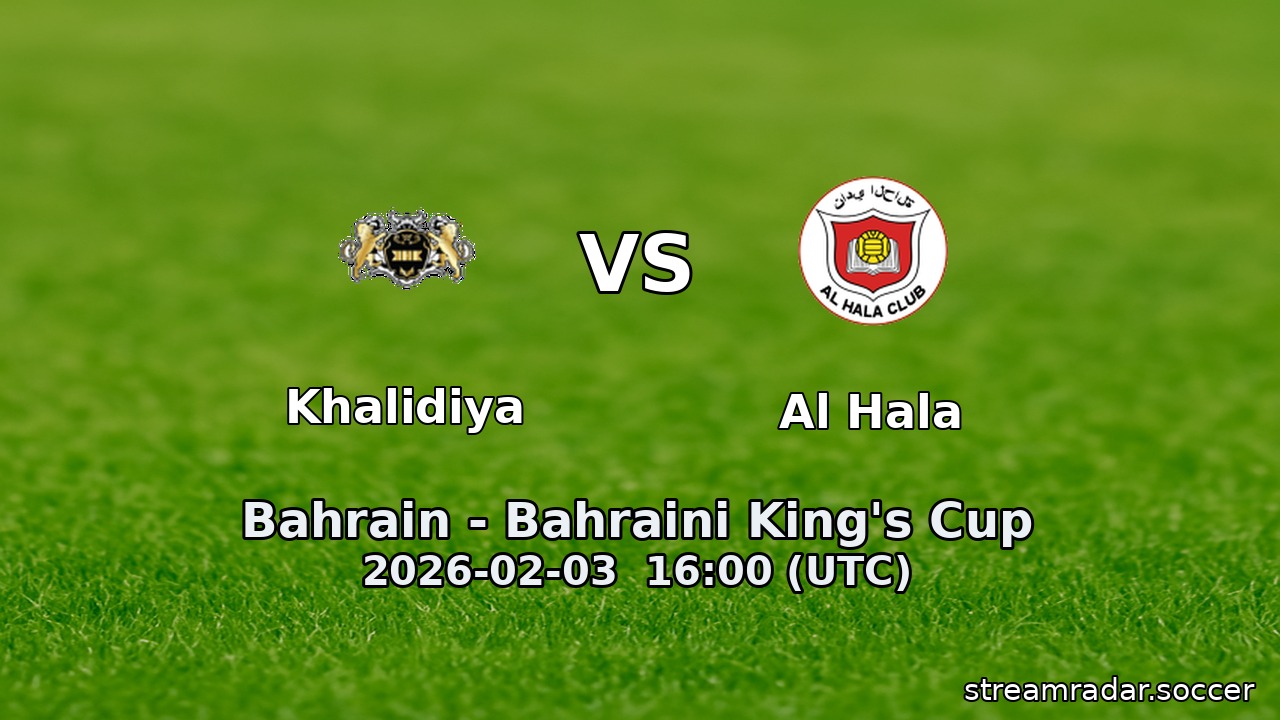 Khalidiya vs Al Hala