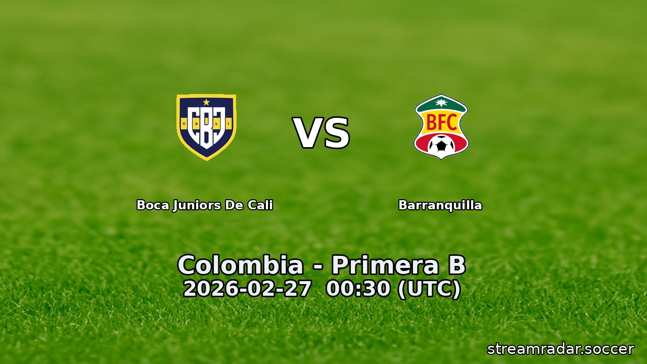 Boca Juniors De Cali vs Barranquilla