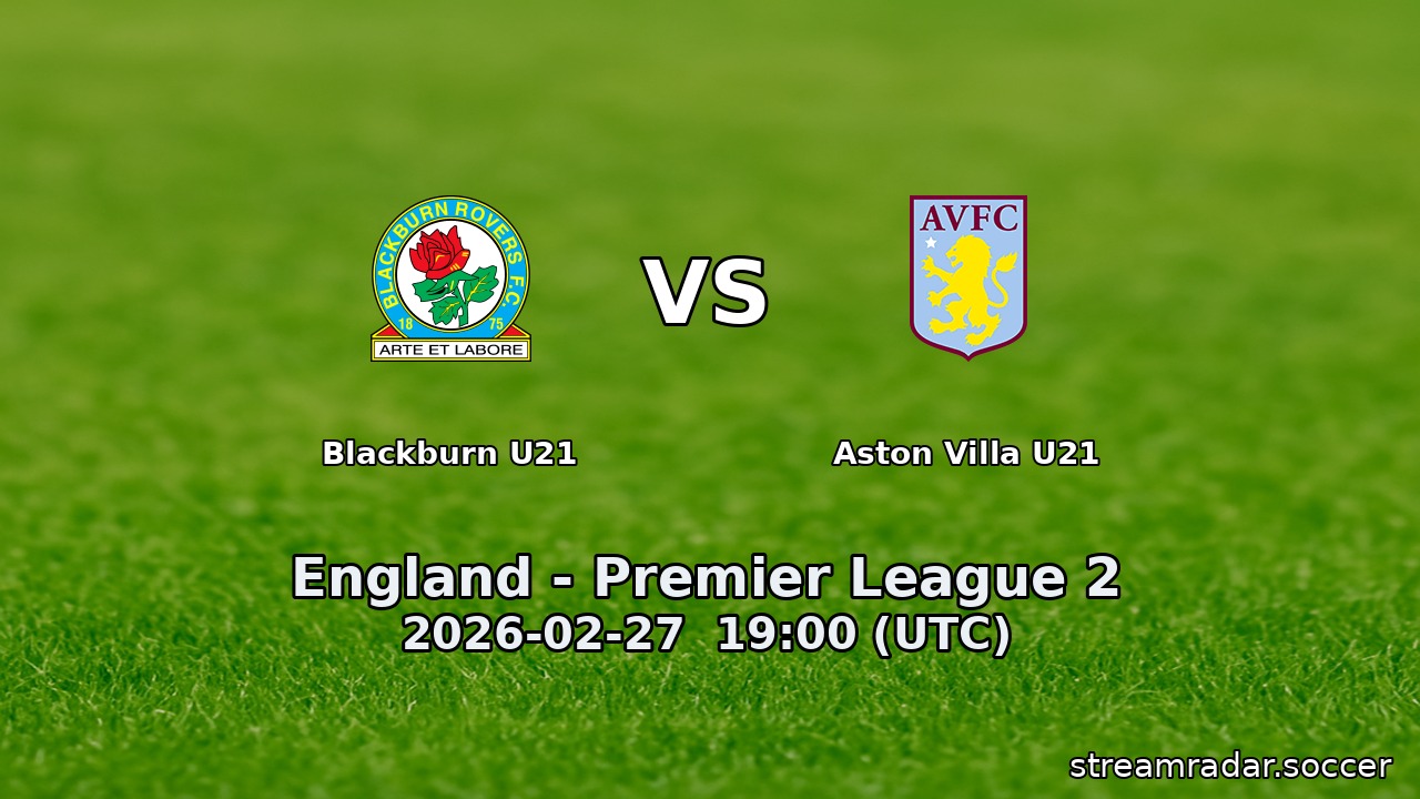 Blackburn U21 vs Aston Villa U21