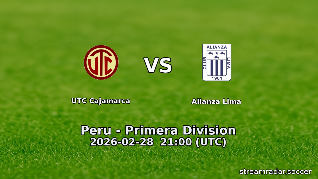 UTC Cajamarca vs Alianza Lima