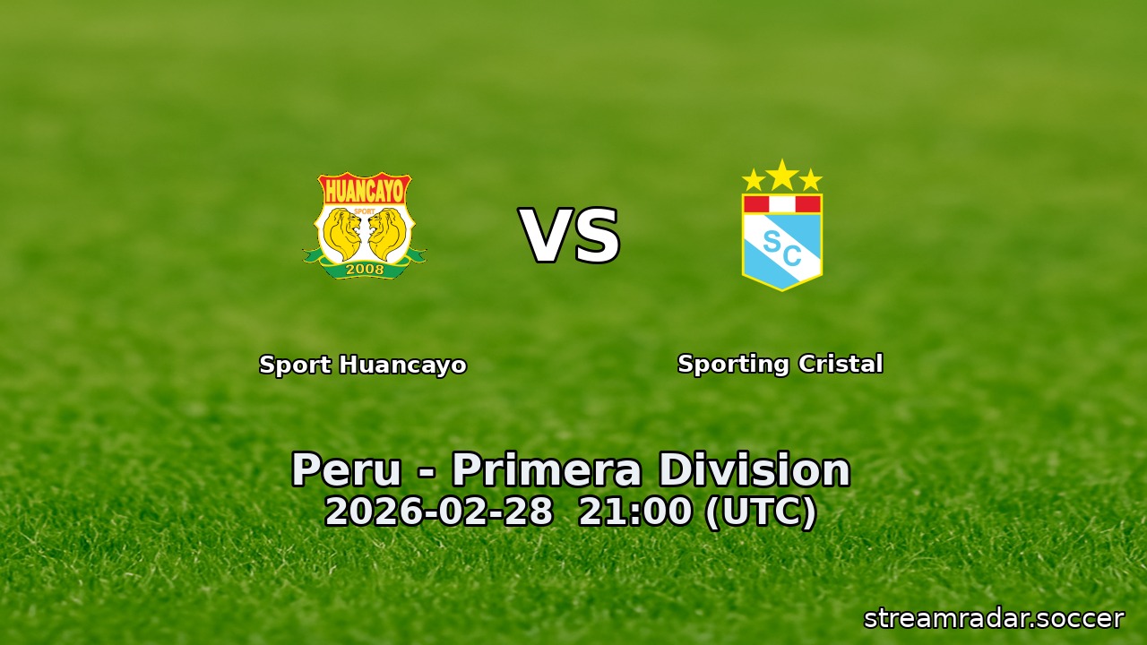 Sport Huancayo vs Sporting Cristal
