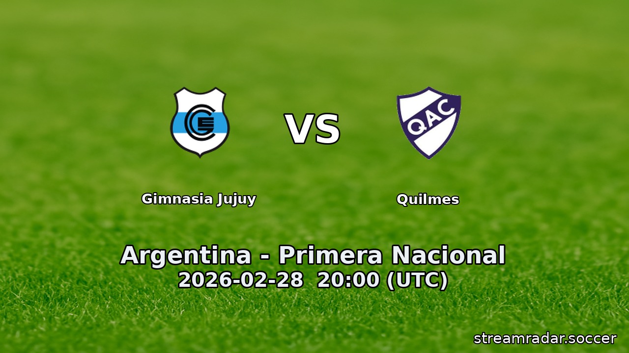 Gimnasia Jujuy vs Quilmes