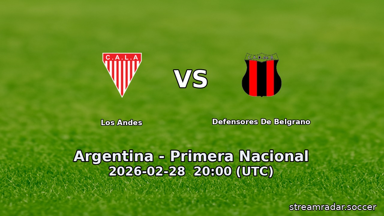 Los Andes vs Defensores De Belgrano