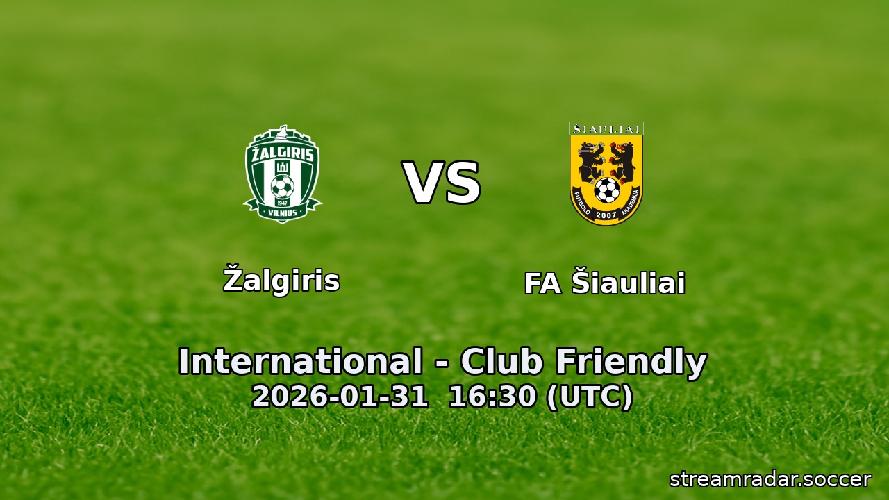 Žalgiris vs FA Šiauliai