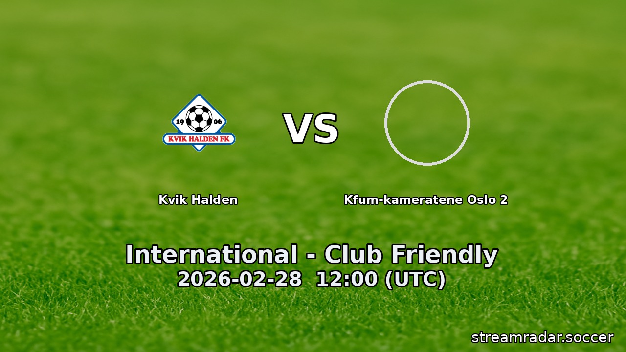 Kvik Halden vs Kfum-kameratene Oslo 2
