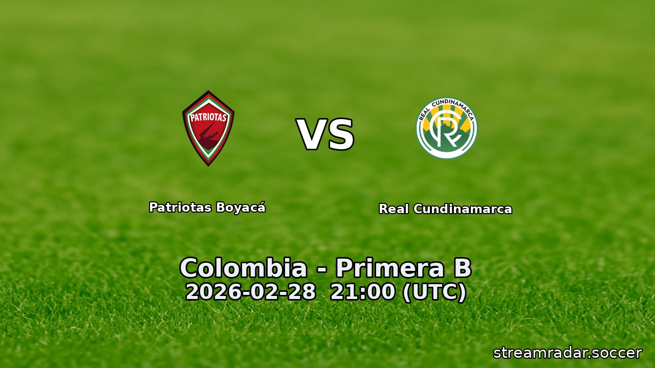 Patriotas Boyacá vs Real Cundinamarca