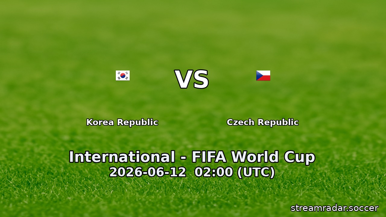 Korea Republic vs Czech Republic