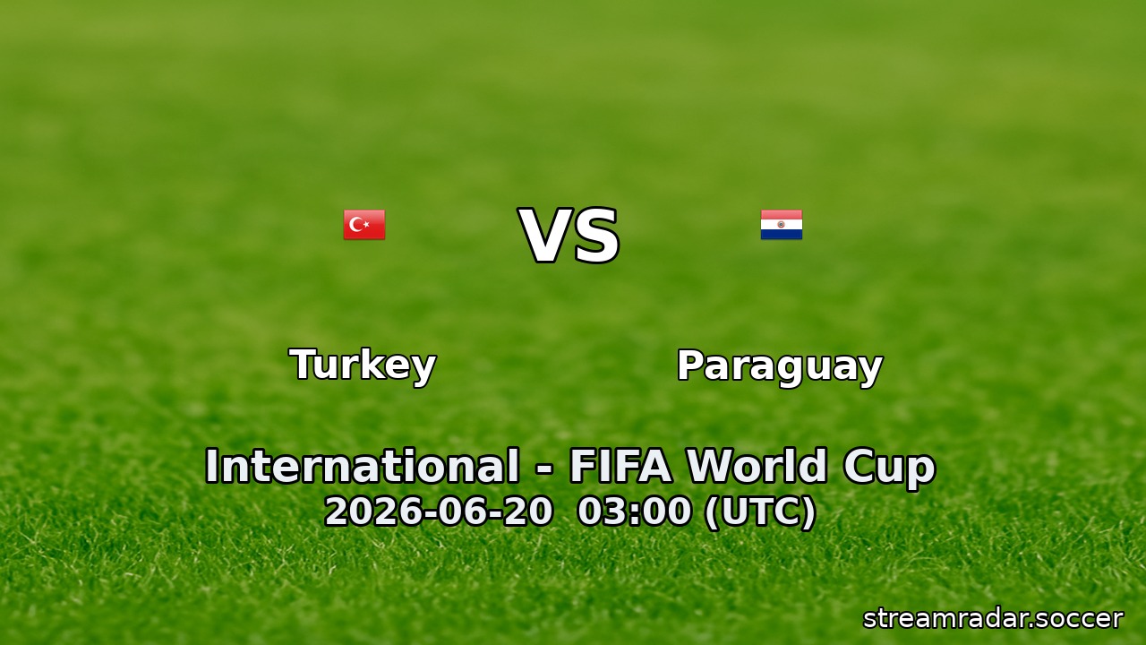 Turkey vs Paraguay