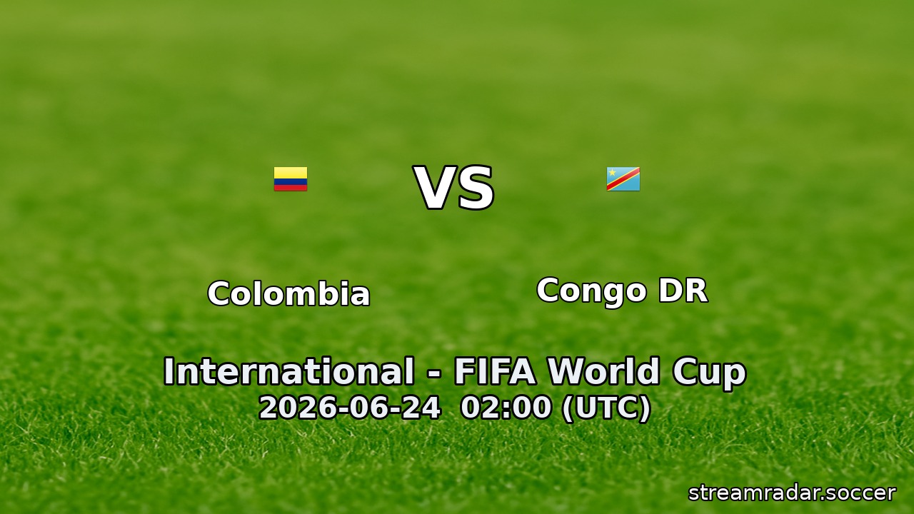 Colombia vs Congo DR