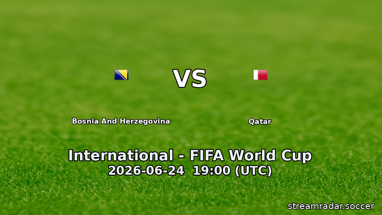 Bosnia And Herzegovina vs Qatar