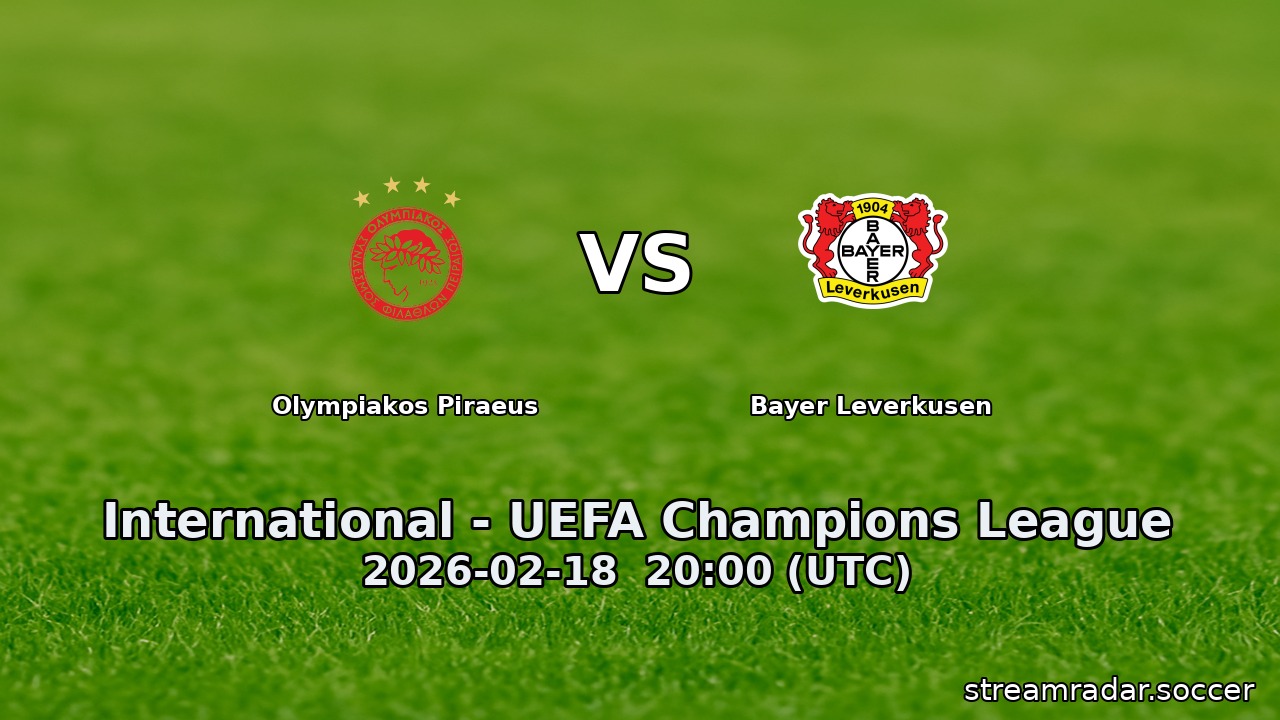 Olympiakos Piraeus vs Bayer Leverkusen
