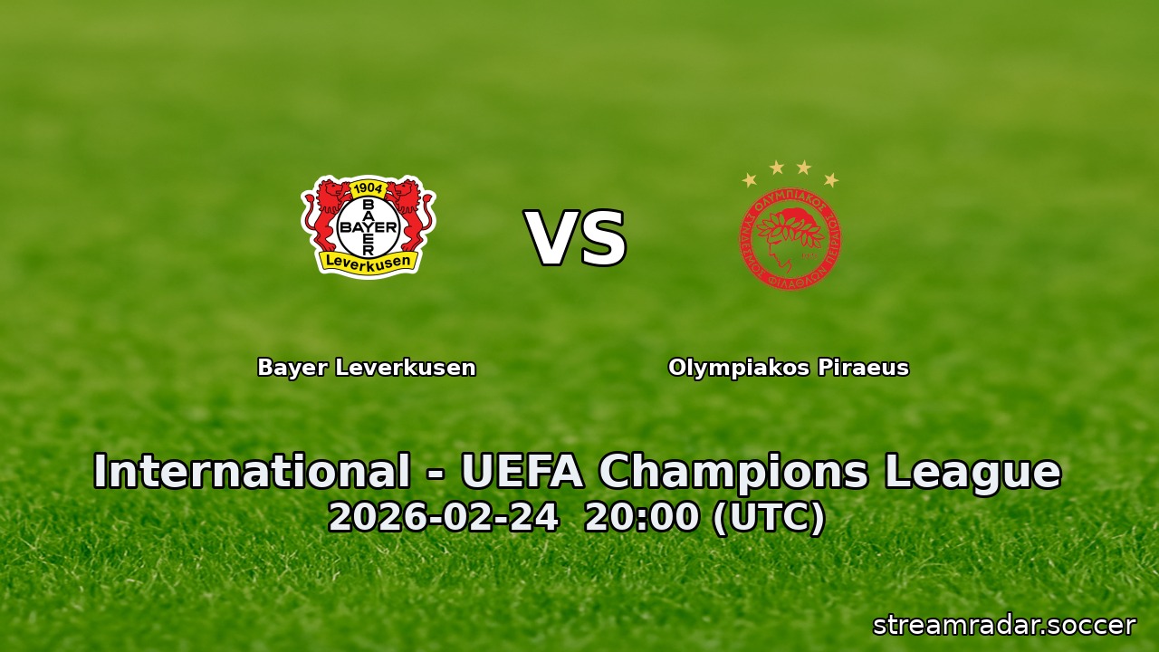 Bayer Leverkusen vs Olympiakos Piraeus