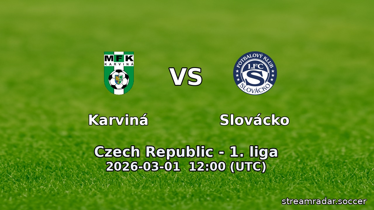 Karviná vs Slovácko