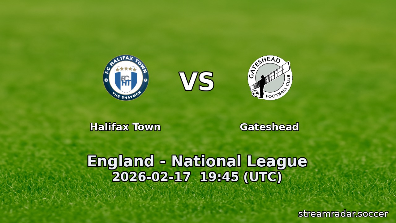 Halifax Town vs Gateshead