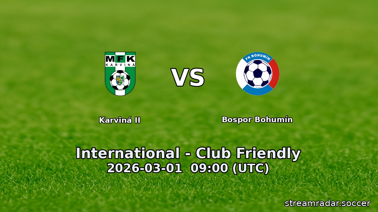 Karviná II vs Bospor Bohumín