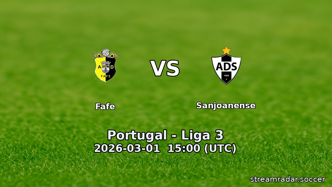 Fafe vs Sanjoanense
