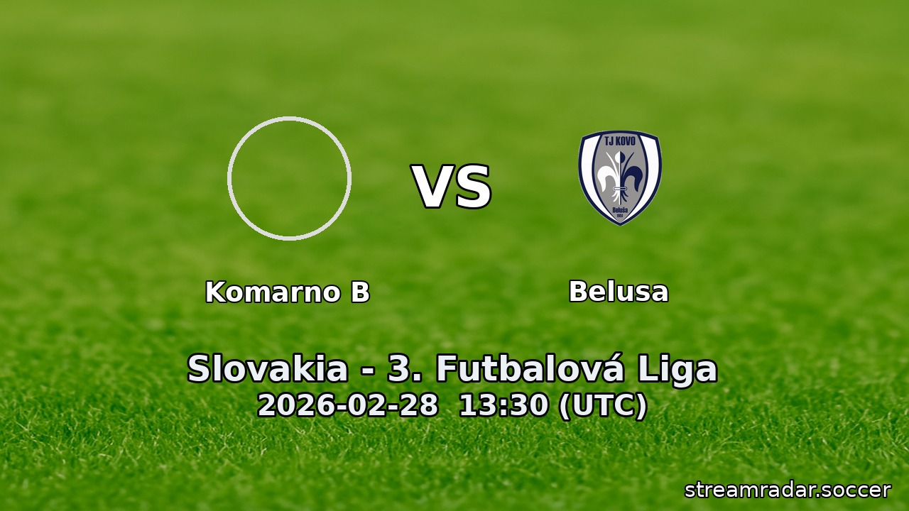 Komarno B vs Belusa