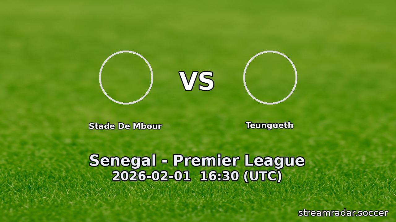 Stade De Mbour vs Teungueth