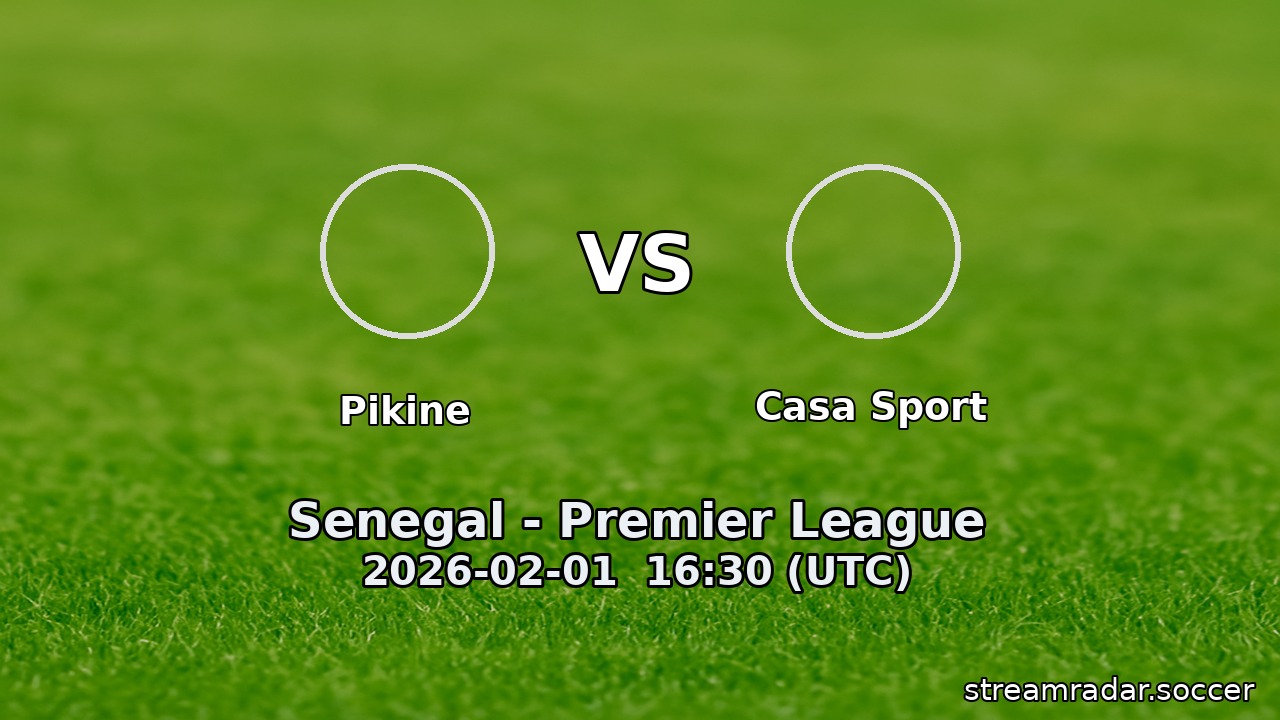 Pikine vs Casa Sport