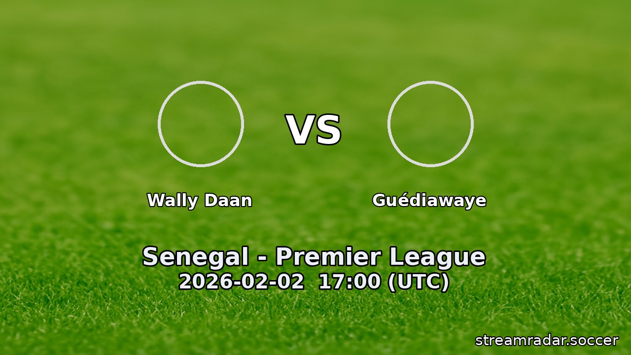 Wally Daan vs Guédiawaye