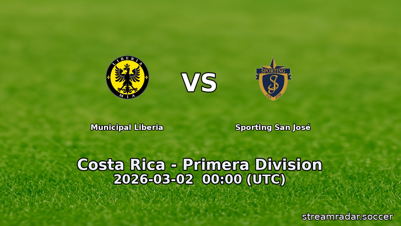 Municipal Liberia vs Sporting San José