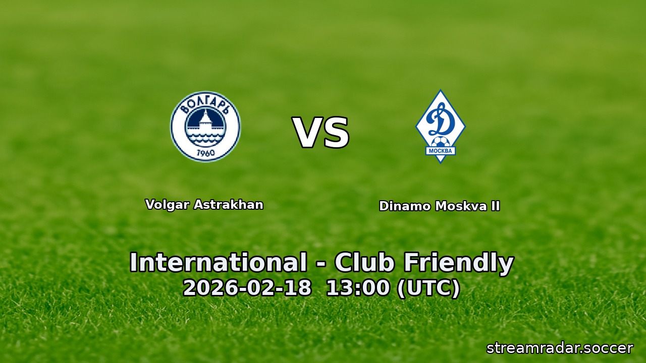 Volgar Astrakhan vs Dinamo Moskva II