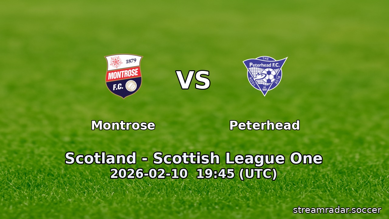 Montrose vs Peterhead