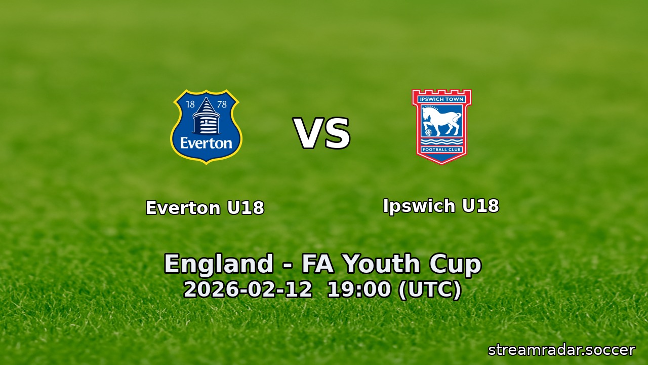 Everton U18 vs Ipswich U18