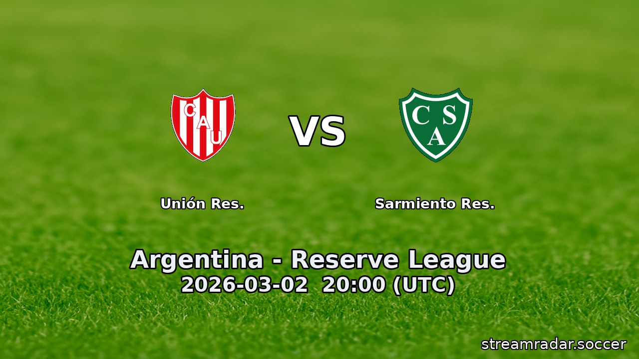 Unión Res. vs Sarmiento Res.