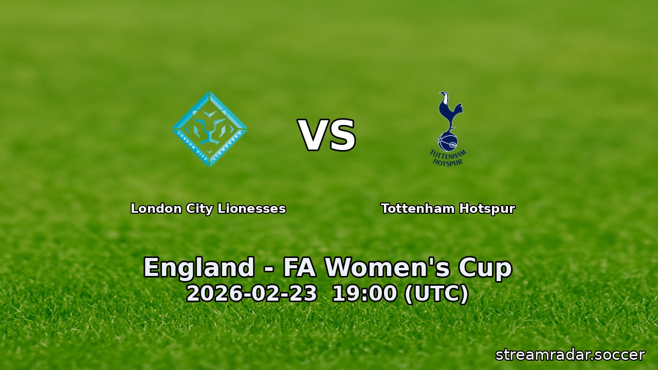 London City Lionesses vs Tottenham Hotspur