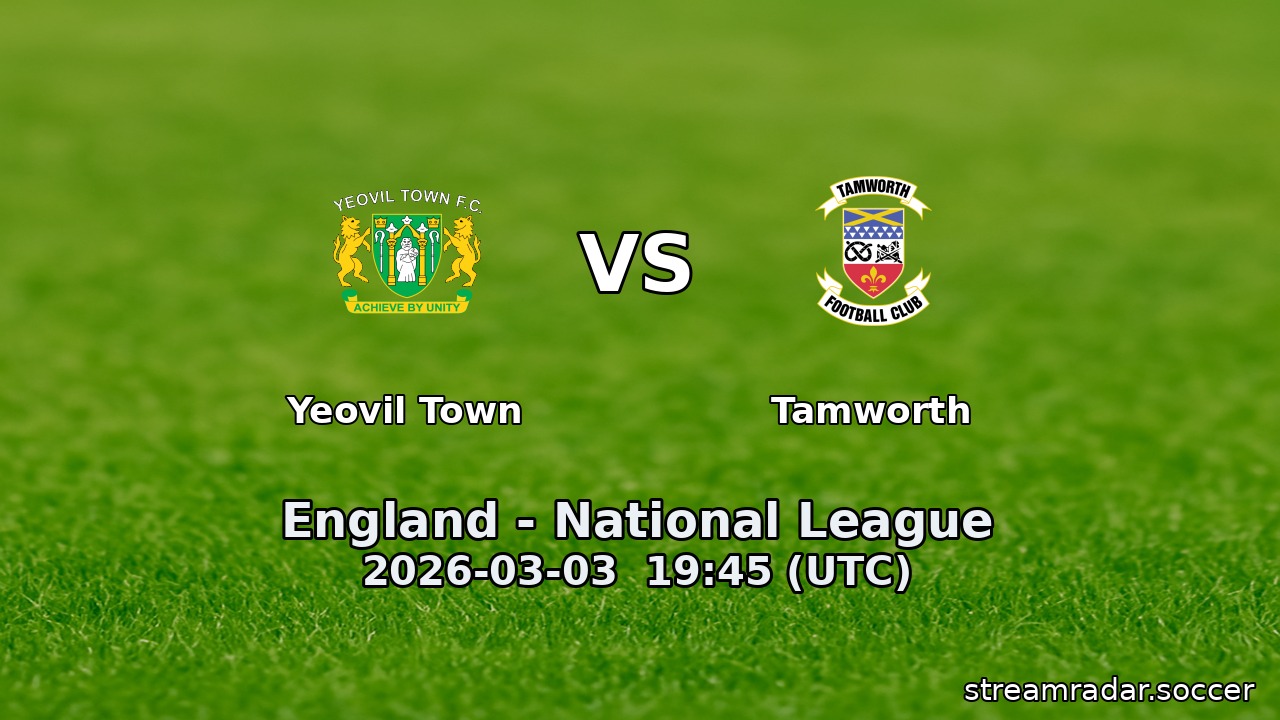 Yeovil Town vs Tamworth