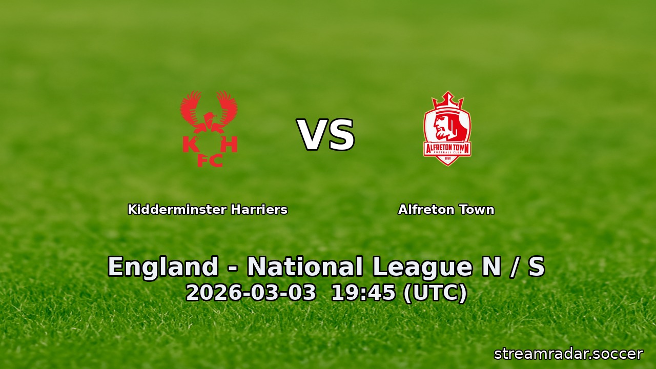 Kidderminster Harriers vs Alfreton Town
