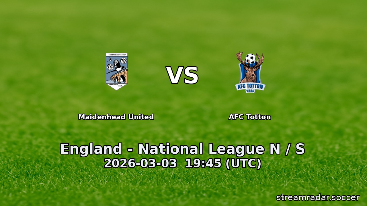 Maidenhead United vs AFC Totton