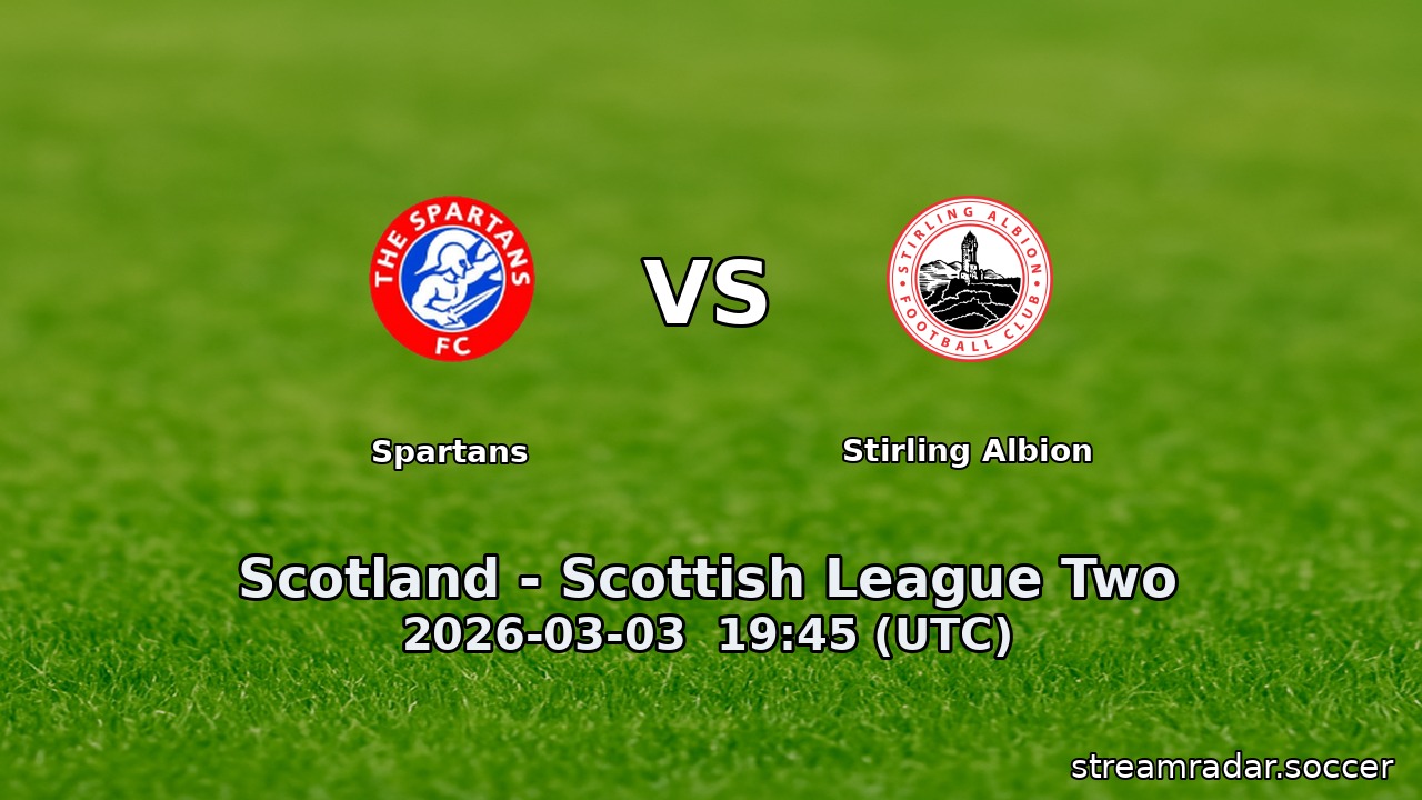 Spartans vs Stirling Albion