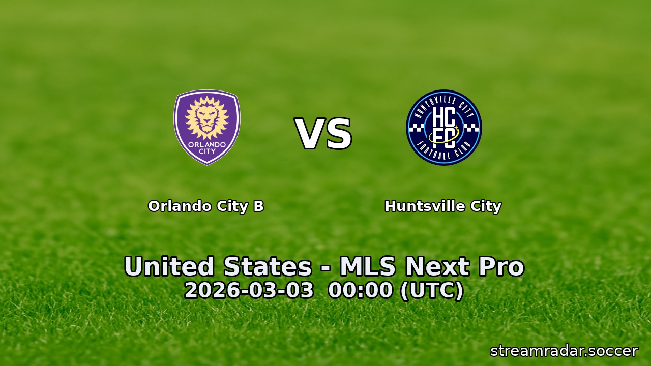 Orlando City B vs Huntsville City