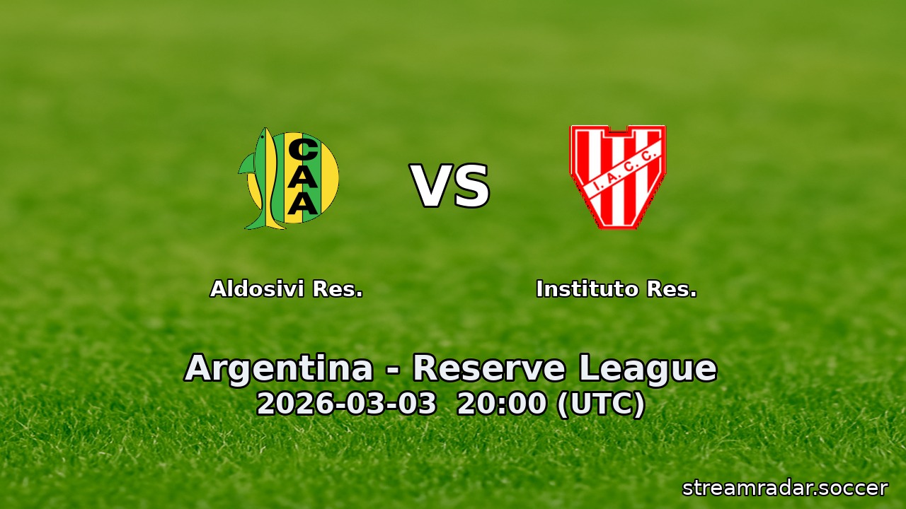 Aldosivi Res. vs Instituto Res.