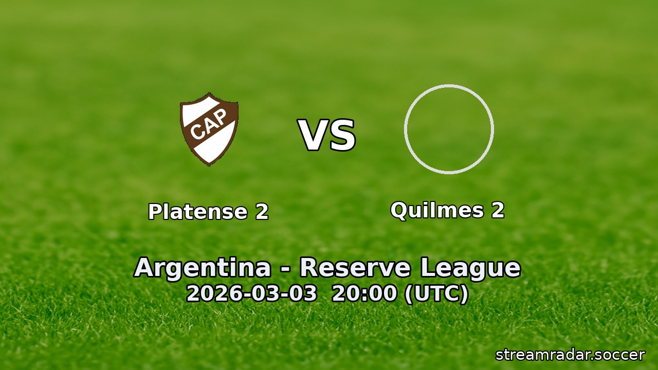 Platense 2 vs Quilmes 2