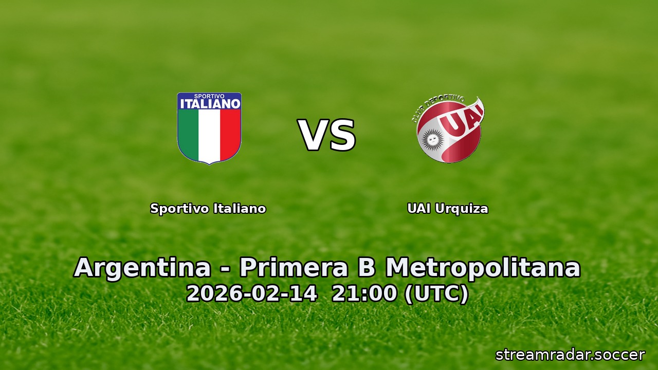 Sportivo Italiano vs UAI Urquiza
