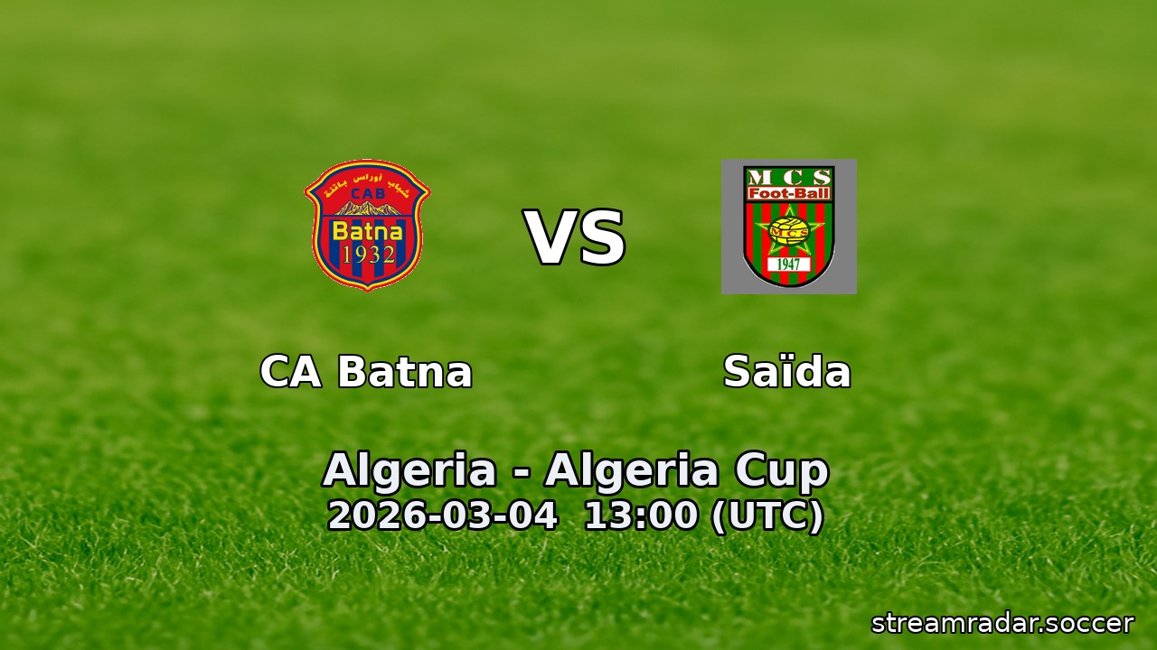 CA Batna vs Saïda