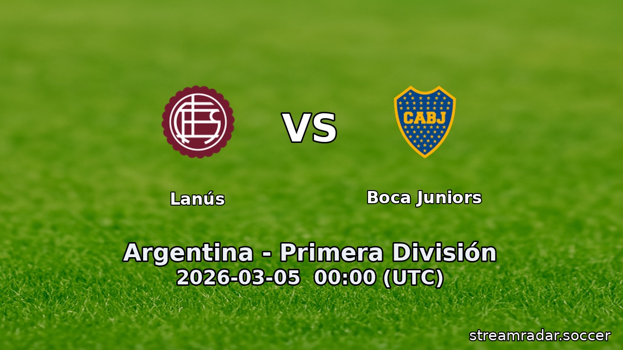 Lanús vs Boca Juniors
