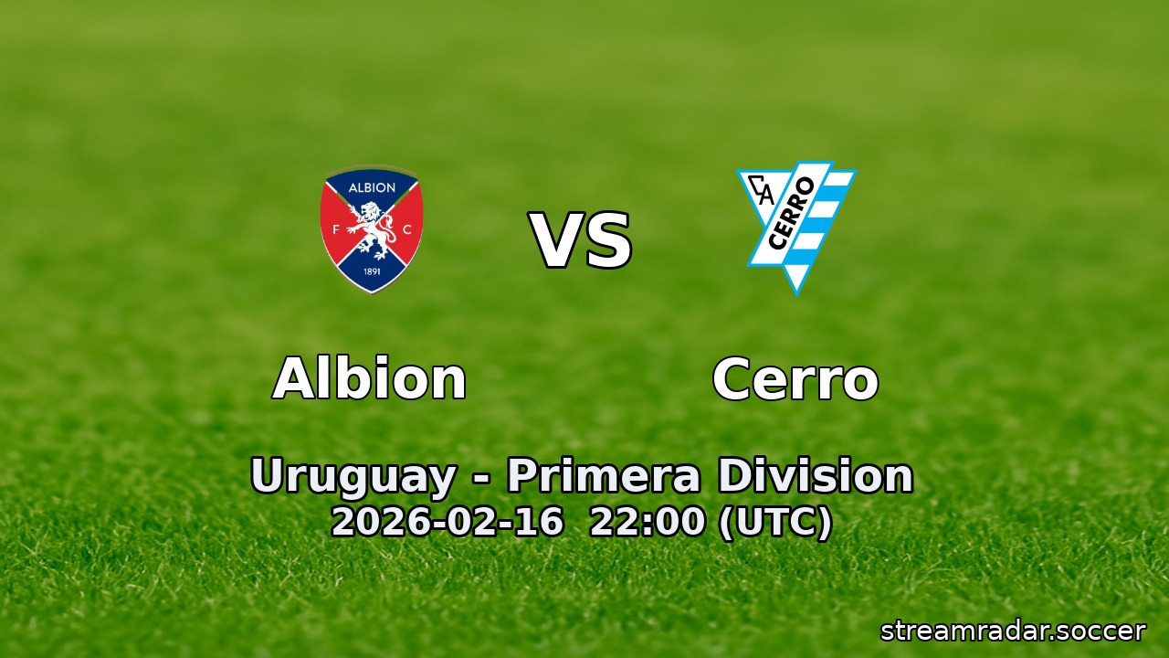 Albion vs Cerro