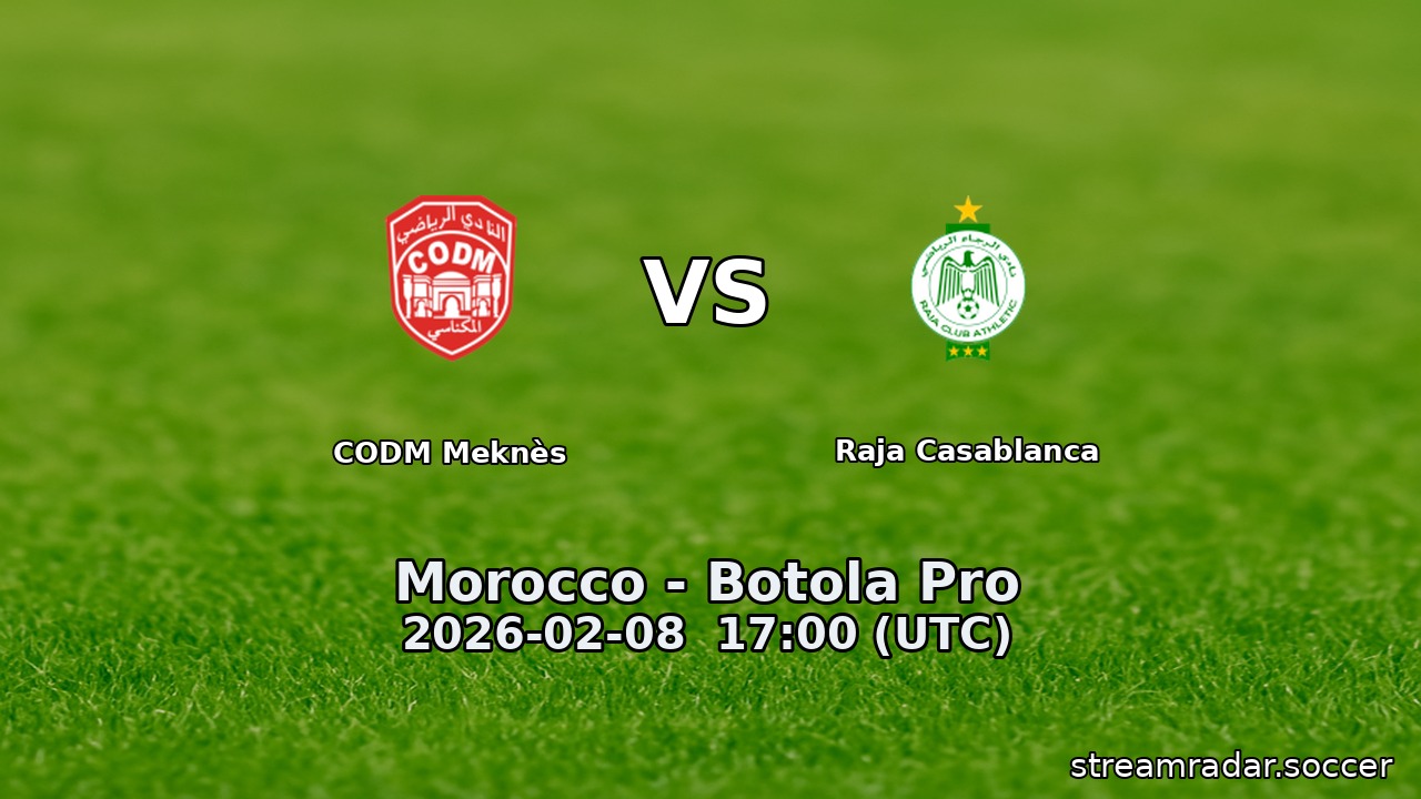 CODM Meknès vs Raja Casablanca