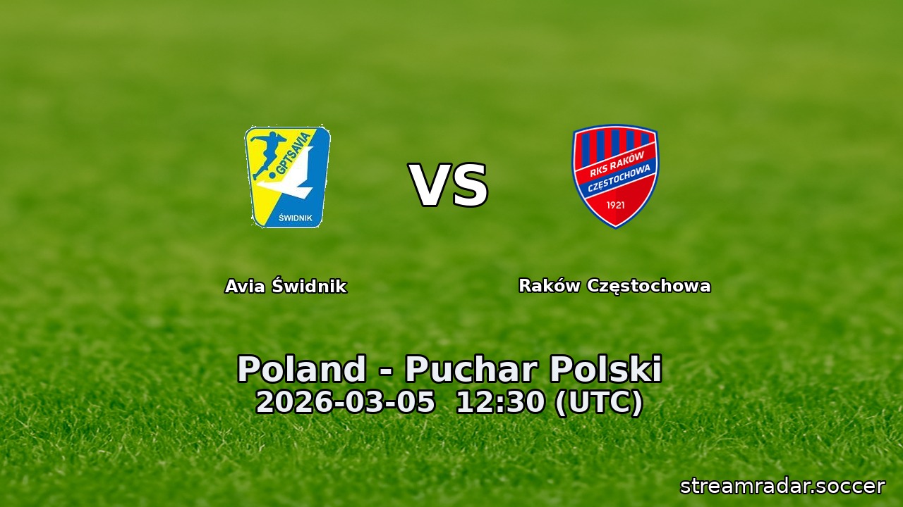 Avia Świdnik vs Raków Częstochowa
