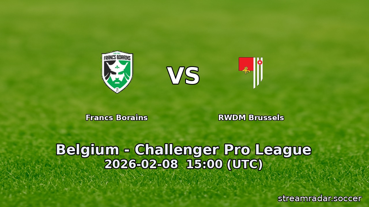 Francs Borains vs RWDM Brussels